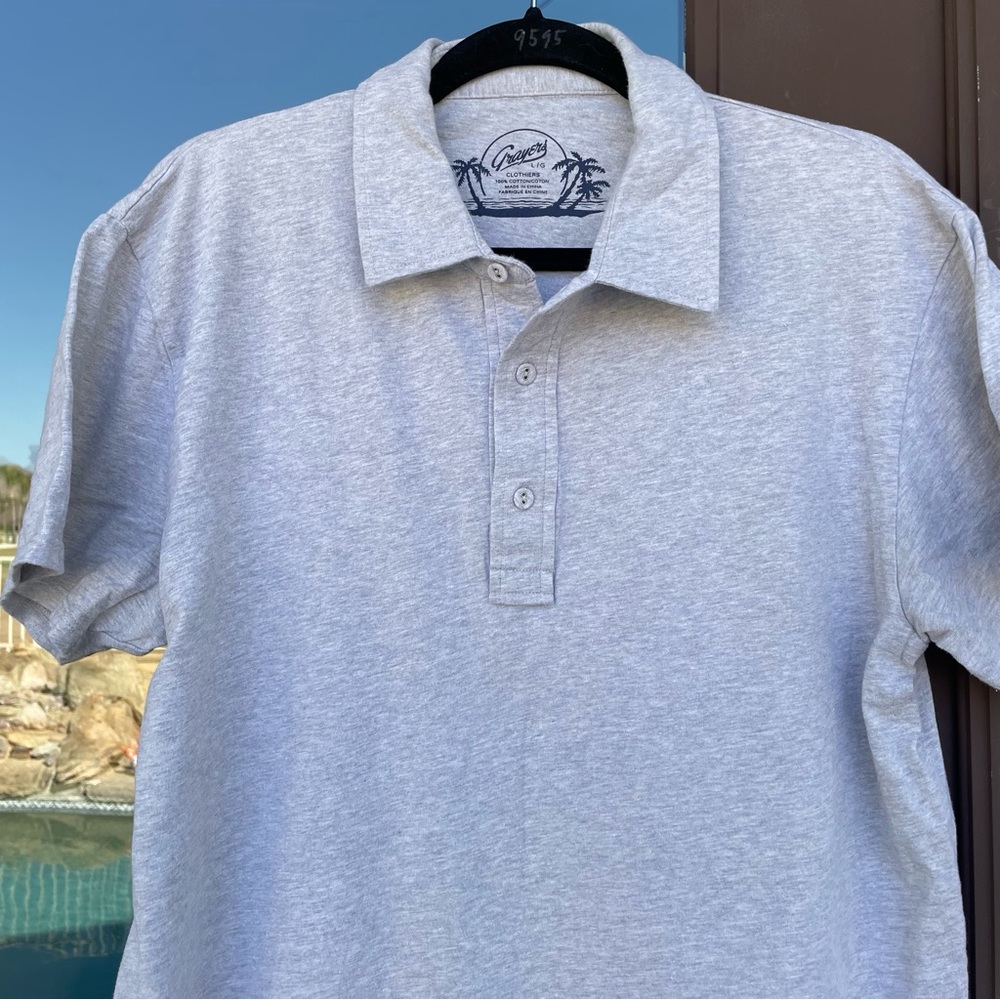 Grayers Grey Cotton Polo L